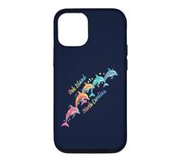 Carcasa para iPhone 12/12 Pro Amante de los Delfines Oak Island NC Familia Vacaciones en la Playa