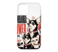 Carcasa para iPhone 12/12 Pro Amante de los Perros Chihuahua Power, pequeños Pero poderosos