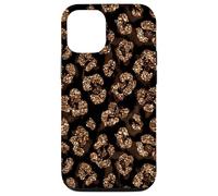 Carcasa para iPhone 12/12 Pro Amarillo Marrón Leopardo Luxe Animal Spot Elegante Diseño Glam