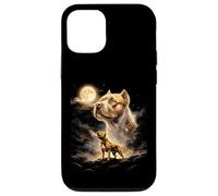 Carcasa para iPhone 12/12 Pro American Bully Howling to The Moon Meme 90s Gráfico Animal