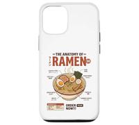 Carcasa para iPhone 12/12 Pro Anatomía del Ramen Comida Japonesa Retro Gastronomía Estética