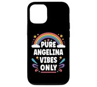 Carcasa para iPhone 12/12 Pro Angelina Vibes Only Cute Retro Girls Angelina Name