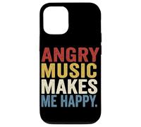 Carcasa para iPhone 12/12 Pro Angry Music Makes Me Happy Rock Music Lover Guitarra Retro