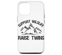 Carcasa para iPhone 12/12 Pro Apoyo a la Vida Silvestre Raise Twins Divertido Regalo para mamá y papá