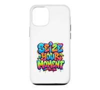 Carcasa para iPhone 12/12 Pro Aprovecha tu Momento Retro Estética Vibrante