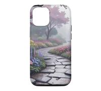 Carcasa para iPhone 12/12 Pro Arte de Camino Floral del jardín Secreto japonés