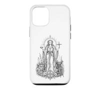 Carcasa para iPhone 12/12 Pro Arte de línea curativa de Llama Sagrada de la Diosa Celta brígida