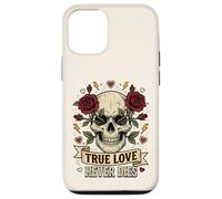Carcasa para iPhone 12/12 Pro Arte gótico del Tatuaje de Las Rosas del Amor Verdadero Nunca morirá