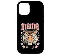 Carcasa para iPhone 12/12 Pro Arte gráfico de Mama Tiger Face Rebel Mom Wild Animal