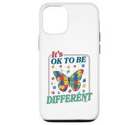Carcasa para iPhone 12/12 Pro Autism It's Ok To Be Different Butterfly Puzzle Kid Teacher