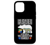 Carcasa para iPhone 12/12 Pro Autismo Mama Bear I Will Speak Fight Advocate For You