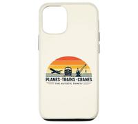 Carcasa para iPhone 12/12 Pro Autismo Trinity Planes Trenes Grúas Conciencia Autista Retro