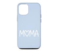 Carcasa para iPhone 12/12 Pro Azul - Mama Heart Lettering Minimalista Motherhood Love