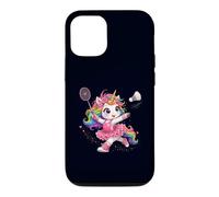 Carcasa para iPhone 12/12 Pro Bádminton Unicornio Arco Iris Kawaii Girls Shuttle