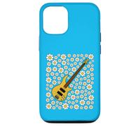 Carcasa para iPhone 12/12 Pro Bajo Guitarra Floral Flores Bajista Primavera Verano Músico