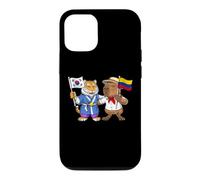 Carcasa para iPhone 12/12 Pro Bandera de Colombia y Corea del Sur Raíces Colombo-Coreanas
