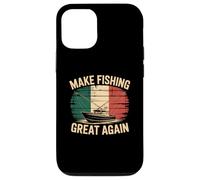 Carcasa para iPhone 12/12 Pro Bandera de Italia Retro Vintage Que Hace Que la Pesca Sea Genial de Nuevo