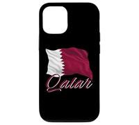 Carcasa para iPhone 12/12 Pro Bandera de Qatar patriótica Envejecida para Hombres, Mujeres y niños, qatarí