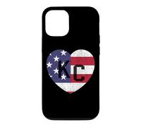 Carcasa para iPhone 12/12 Pro Bandera del país del Mundo de Estados Unidos KC Heart Kansas City Love Letters US