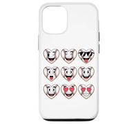 Carcasa para iPhone 12/12 Pro Baseball Heart Faces Cute Love Fan