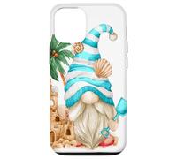 Carcasa para iPhone 12/12 Pro Beach Lover with Flip Flops and Sand Castle Funny GNOME