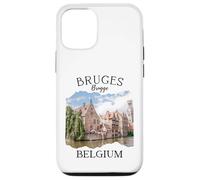 Carcasa para iPhone 12/12 Pro Bélgica Patrimonio Iconic Brujas Canal Arquitectura Medieval