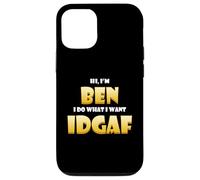 Carcasa para iPhone 12/12 Pro Ben Costume Idgaf Cute Personalized First Name Benjamin Bens