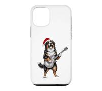 Carcasa para iPhone 12/12 Pro Berner Santa Hat Guitarra Eléctrica Fiesta de Navidad