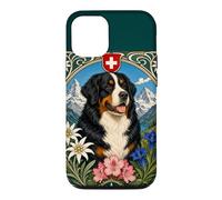 Carcasa para iPhone 12/12 Pro Bernese Mountain Dog Art Nouveau Berner Mamá Papá