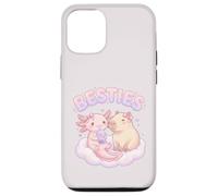 Carcasa para iPhone 12/12 Pro Besties Axolotl Capybara Bubble Tea Lindo Kawaii Anime Animal