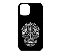 Carcasa para iPhone 12/12 Pro Bicicleta Mecánico Cráneo Ciclismo Vector Línea Arte
