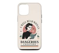 Carcasa para iPhone 12/12 Pro Bien Leído Mujer Amante Libro Feminista Lector Bibliófilo