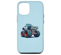 Carcasa para iPhone 12/12 Pro Big Wheels Police Car Vehicle Kids Boys Monster Truck