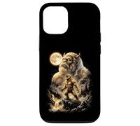 Carcasa para iPhone 12/12 Pro Bigfoot Aullando a la Luna Meme Sasquatch