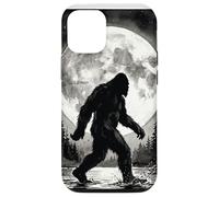 Carcasa para iPhone 12/12 Pro Bigfoot Silhouette Sasquatch Lago Bosque Iluminado por la Luna