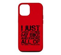 Carcasa para iPhone 12/12 Pro Biker I Just Want To Ride My Bike Motocicleta Motocicleta