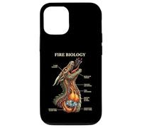 Carcasa para iPhone 12/12 Pro Biología del Fuego Dragón Nerd Anatomía Diagrama de Ciencias Míticas