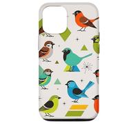 Carcasa para iPhone 12/12 Pro Bird Art Mid Century Midcentury Retro Atomic Age Space