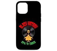 Carcasa para iPhone 12/12 Pro Black History Month 24/7/365 Disco de Vinilo LP Afro Music DJ