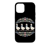 Carcasa para iPhone 12/12 Pro Blue Ribbon Goose Cottagecore, Retro, Amante de los Gansos campestres