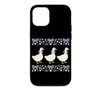 Carcasa para iPhone 12/12 Pro Blue Ribbon Goose Cottagecore, Retro, Amante de los Gansos campestres