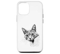 Carcasa para iPhone 12/12 Pro Bonita Cara de Gato Curiosa para Todos los entusiastas de los Animales