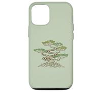 Carcasa para iPhone 12/12 Pro Bonsai - Árbol de meditación japonés para jardín Zen japonés, Verde y marrón