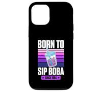 Carcasa para iPhone 12/12 Pro Born To Beber Boba Since 1984 Bubble Tea Theme Birthday Year