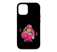 Carcasa para iPhone 12/12 Pro Boxing Black African American Fight Breast Cancer Ribbon