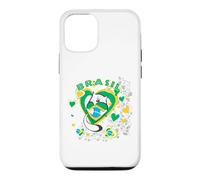 Carcasa para iPhone 12/12 Pro Brasil-Brasil - Corazón de Gato Lindo Amante de la Bandera de Brasil