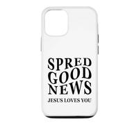 Carcasa para iPhone 12/12 Pro Buenas Noticias Jesus Loves You Inspiring Christian Back Print