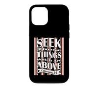 Carcasa para iPhone 12/12 Pro Busque esas Cosas Que están Arriba, versículo bíblico de la KJV