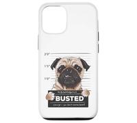 Carcasa para iPhone 12/12 Pro Busted Pug Mugshot Funny Dog Humor