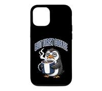 Carcasa para iPhone 12/12 Pro But First Coffee Sleepy Penguin Caffeine Lover